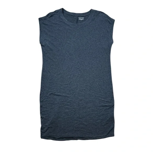 Eileen Fisher Fine Jersey Cap Sleeve Gray Grey Dress Women's Medium M T-Shirt - Picture 1 of 10